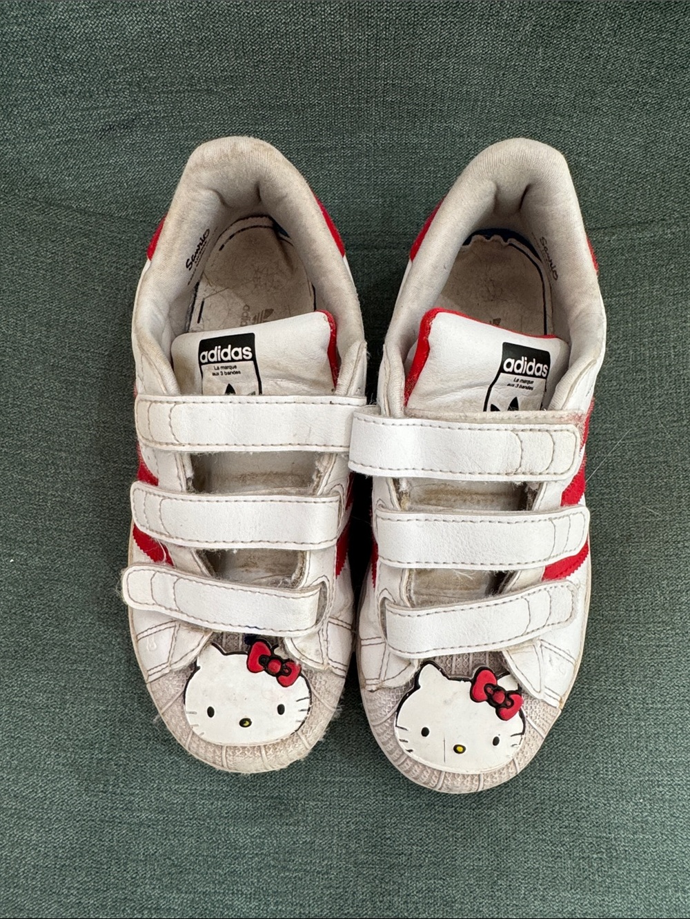 adidas Kids White & Red Hello Kitty Velcro Sneakers